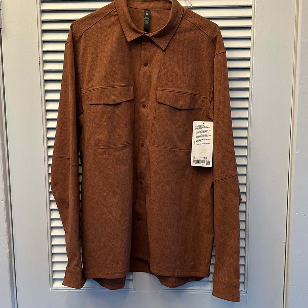 Lululemon Airing Easy Collared Shirt.  Men’s XL.  NWT.   Mocha Brown.